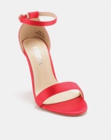 Utopia Satin Barely There Heels Red Photo