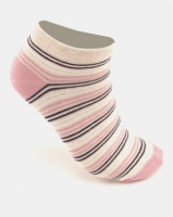 New Look 4PP Woodland Scene Trainer Socks Pink Pattern Multi Photo