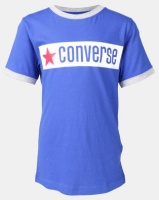 Converse Cnvb Graphic Ringer Tee Blue Photo