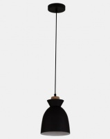 Eurolux Charlotte Pendant Black and Wood Photo