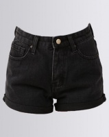 Unseen Chelsea High Waisted Shorts Washed Black Photo