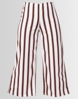 New Look Stripe Crop Scuba Trousers White Photo