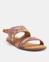 Utopia Embroidered Flat Sandals Pink Photo