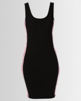 Sissy Boy Sleeveless Logo Dress With Tape Detailing Black Photo