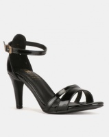 Bata Ladies Ankle Strap High Heel Patent Sandals Black Photo