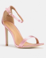 Public Desire Avril Barely There Heels Rose Pink Satin Photo