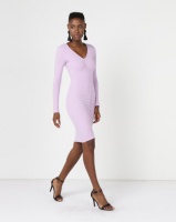 AX Paris Ruched Sleeved Dress Lilac Photo