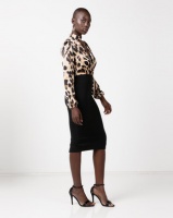 AX Paris Plunge Leopard Print 2" 1 Dress Multi Photo
