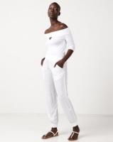Slick Astrid Styled Pant With Cuff Plain White Photo