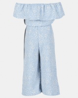 New Look Courtney Frill BDot Jumpsuit Blue Photo