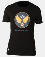 Alpha Industries Wings Army T-Shirt Black Photo