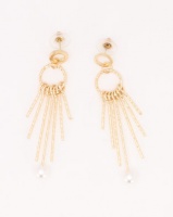 Joy Collectables Metal Tassel Earrings Gold-Toned Photo