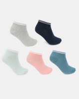 Joy Collectables 5 Pack Top Striped Ankle Socks Multi Photo