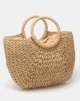 Joy Collectables Woven Straw Bag Natural Photo