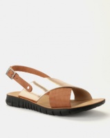 Angelsoft Chloe Leather Sandals Rose Gold & Tan Photo