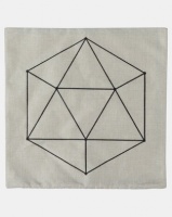 Royal T Geometric Linen Cushion Cover Brown Photo
