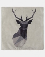 Royal T Deer Linen Cushion Cover Brown Photo
