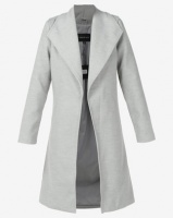 London Hub Fashion Grey Longline Duster Coat Photo