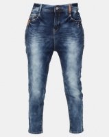 Utopia Blue Washed Jeans With Forward Seam Detail Photo