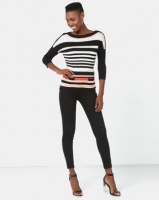 Vero Moda Striped Knit Jersey Black Photo