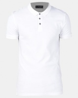 New Look Ribbed Polo Shirt White Photo