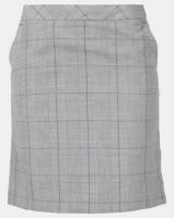 New Look Check Mini Skirt Light Grey Photo