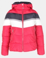 New Look Colour Block Puffer Jacket Red Photo