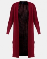 Utopia Longline Knitwear Cardigan Red Photo