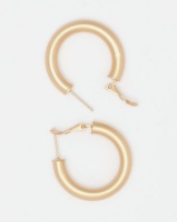 Lily Rose Lily & Rose Goldplated Matte Hoop Earrings Gold-toned Photo