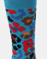 Happy Socks Leopard Socks Blue Multi Photo