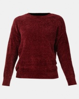 New Look Chenille Slouchy Jumper Burgundy Photo