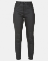 New Look Coated High Waist Super Skinny Hallie Jeans Black Photo