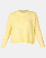 New Look Fluffy Ribbed Dropped Shoulder Jumper Yellow Photo