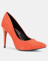New Look Yummy Suedette Pointed Court Shoes Burnt Orange Photo