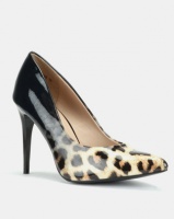New Look Sombray Ombre Leopard Print Courts Black Patent Photo