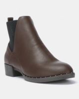 New Look Doug Studded Rim Chelsea Boots Mid Brown Photo