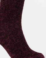 New Look Super Soft Chenile Socks Dark Purple Photo