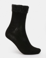 New Look Tinsel Cuff Socks Black Photo
