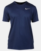 Nike Performance DF Short Sleeve Breathe Running Top Blue Void Photo
