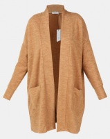 Paige Smith Cardigan With Pockets Camel Photo