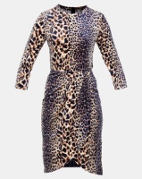 City Goddess London Leopard Print Midi Dress Multi Photo