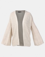 Brave Soul Flared Sleeve Open Cardigan Oyster Photo
