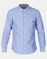 Brave Soul Long Sleeve Shirt With Duck Embroidery Blue Photo