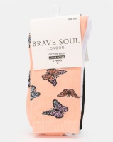 Brave Soul 3 Pack Jacquard Pattern Socks Multi Photo