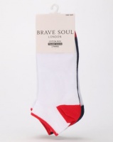 Brave Soul Paula 3 Pack Trainer Socks Multi Photo