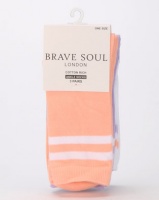 Brave Soul Stripe 3 PK Stripe Socks Multi Photo