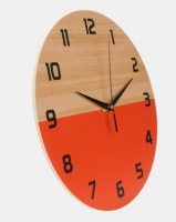 Royal T Wooden Color Block Wall Clock Red Photo