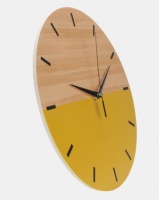 Royal T Wooden Color Block Wall Clock Yellow Photo