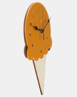 Royal T Wooden Ice Cream Wall Clock Orange Photo