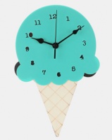 Royal T Wooden Ice Cream Wall Clock Red Photo